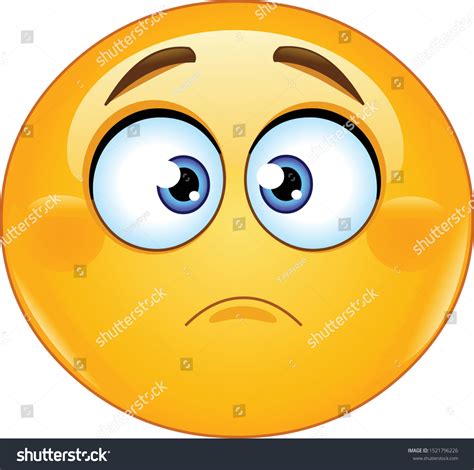Slightly Frowning Emoji Emoticon Concern Disappointed Stock Vector