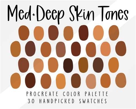Check spelling or type a new query. Medium Deep Skin Tones Color Palette for Procreate ...