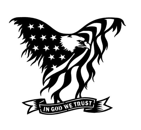 United States American Flag Eagle SVG And PNG File Th Of Etsy In God We Trust Bald Eagle