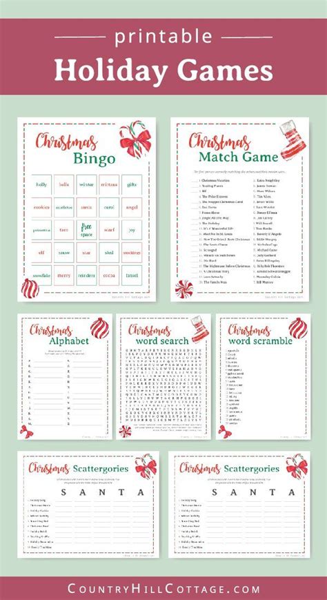 Free Printable Christmas Games For Adults And Older Kids 9 Games