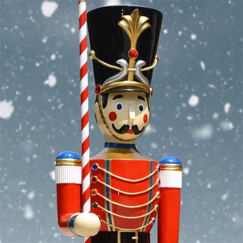 Giant Toy Soldier Statue With Baton In Right Hand