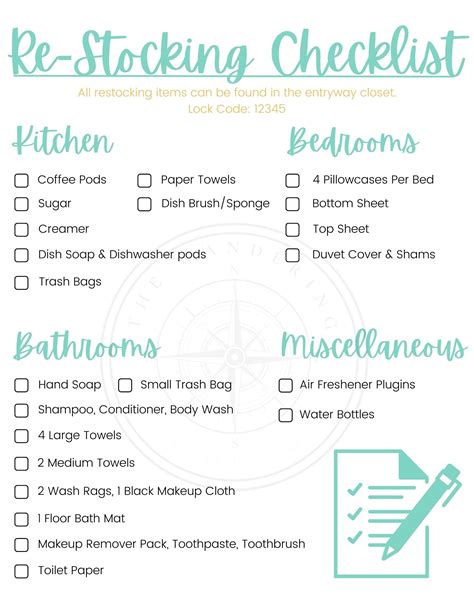 Cleaning Printable Airbnb Checklist Template Printable Templates Free