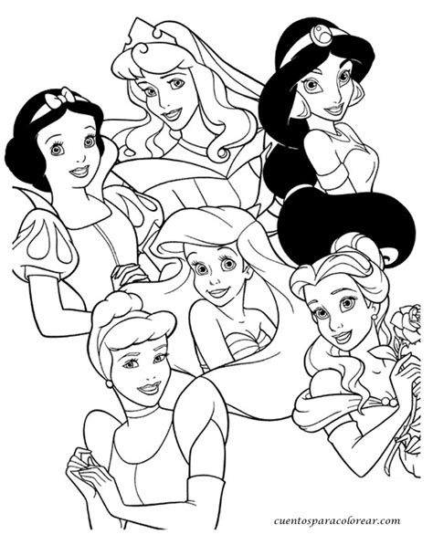 Dibujos Para Colorear Princesas Disney