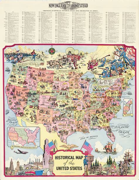 Historical Map Of The United States Lynda Ronalda