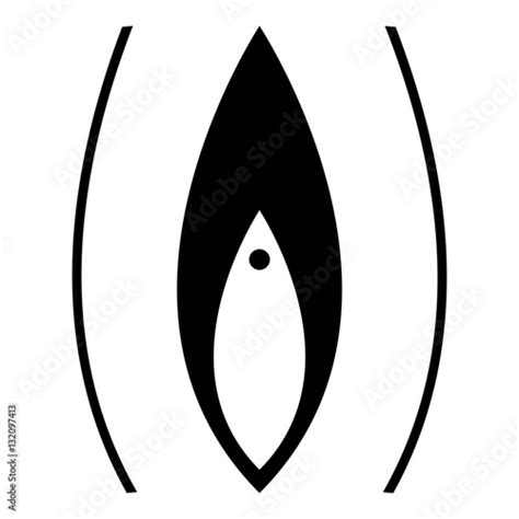 Female Sex Icon Glyph Style Black Outline Style Stock Vector