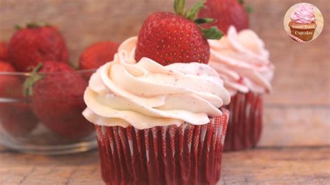 Strawberry Jam Cupcakes Strawberry Buttercream Frosting Sweet Tooth Cupcakes Youtube