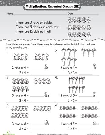 Printable repeated addition worksheets pdf
