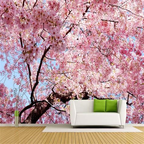 Custom Photo Wallpaper 3d Stereo Large Murals Cherry Blossoms Wallpaper