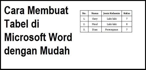Check spelling or type a new query. Cara Membuat Tabel di Microsoft Word dengan Mudah ...