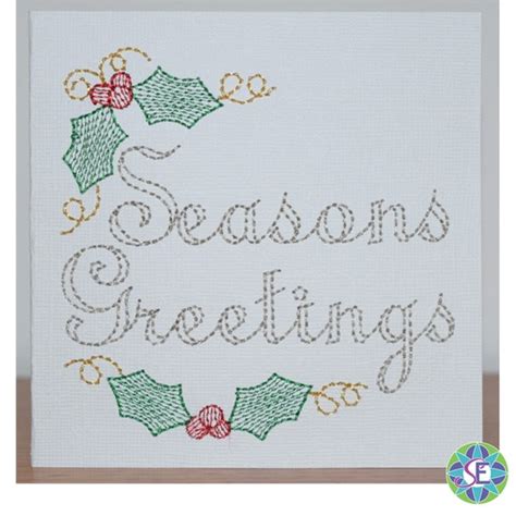 4x4 Inch Christmas Card Smart Seasons Greetings Ith Machine Etsy