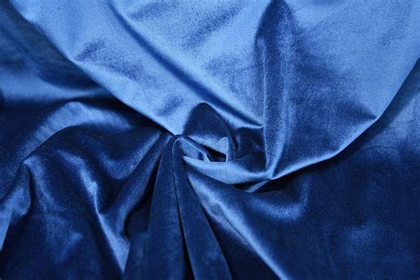 Royal Blue Premium Cotton Velvet Fabric Subtle Shine Woven Velvet