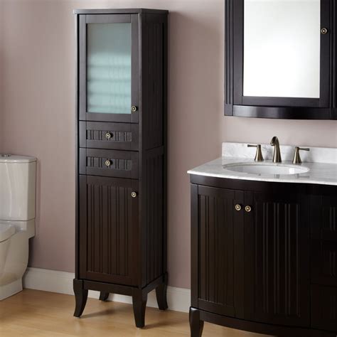 Espresso Bathroom Storage Cabinet Home Furniture Design