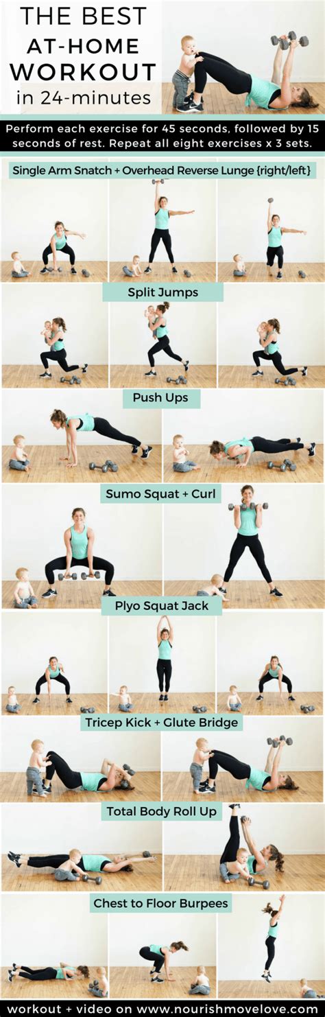 Nine full body exercises that build muscle and burn fat simultaneously. The Best Strength + HIIT Home Workout for Women | Nourish ...