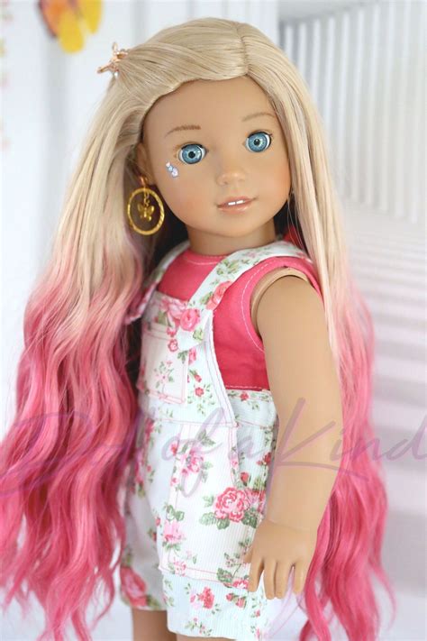 Coral Caramel American Girl Doll Ombre Wig Fits Most 18 Dollgotz