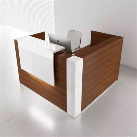 Tera L Shape Medium Reception Desk W Light Panel By Mdd Office