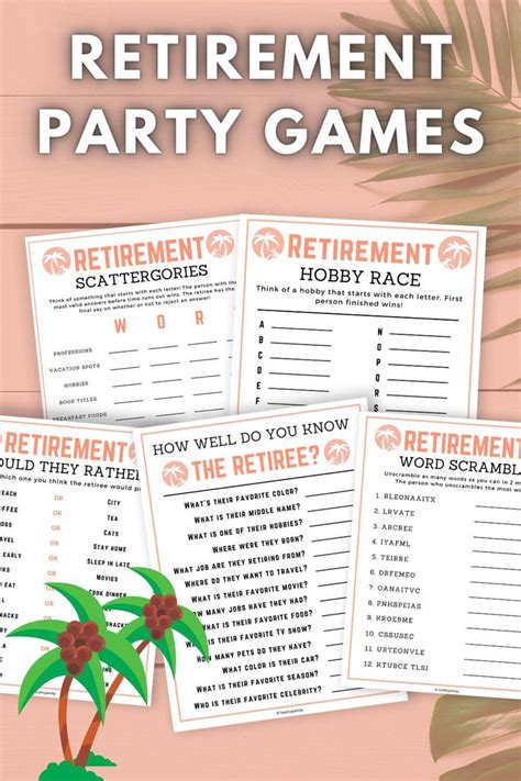 Retirement Party Games Retirement Games Retirement Games Etsy In 2021