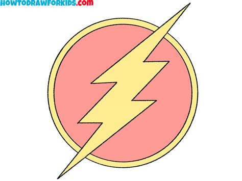How To Draw The Flash Logo Easy Drawing Tutorial For Kids