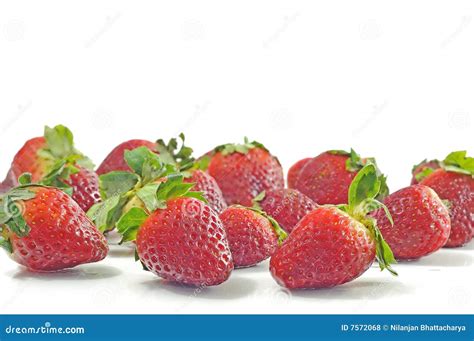 Strawberries Stock Photo Image Of Pink Fruity Bunch 7572068