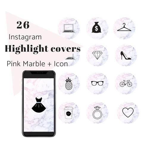 Most relevant best selling latest uploads. 26 IG Story Highlight Covers Pink Marble • Radianstar