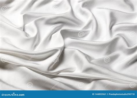 Smooth Elegant White Silk Or Satin Luxury Cloth Texture Stock Image