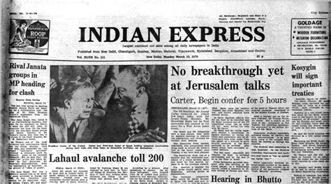 Forty Years Ago March 12 1979 Peace In Palestine The Indian Express