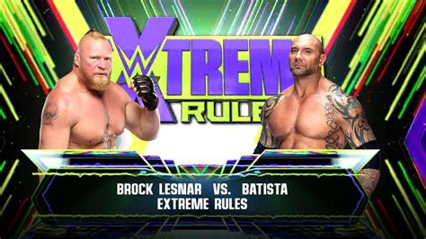 Wwe Game Brock Lesnar Vs Batista Youtube