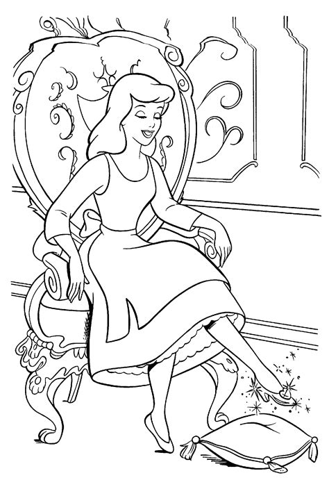 Cinderella Coloring Page Animals Page For All Ages Coloring Home