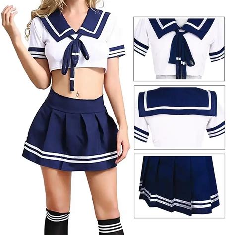 Sexy Schoolgirl Outfit Lingerie Uniform Temptation Sailor Suit Student Wear Japanese Style Sexy