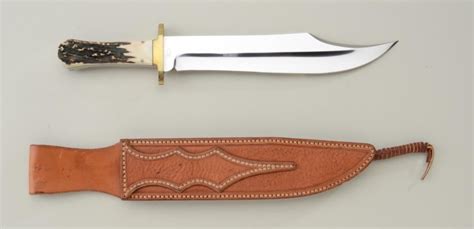 Large Modern Custom Clip Point Bowie Knife By Rw Wilson Weirton W