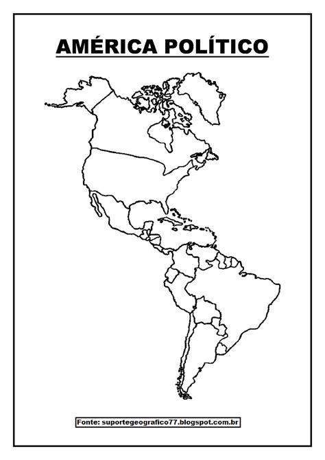 Los principales ríos americanos, las líneas que marcan las fronteras entre los países americanos; MAPA MUDO AMÉRICA | Suporte Geográfico