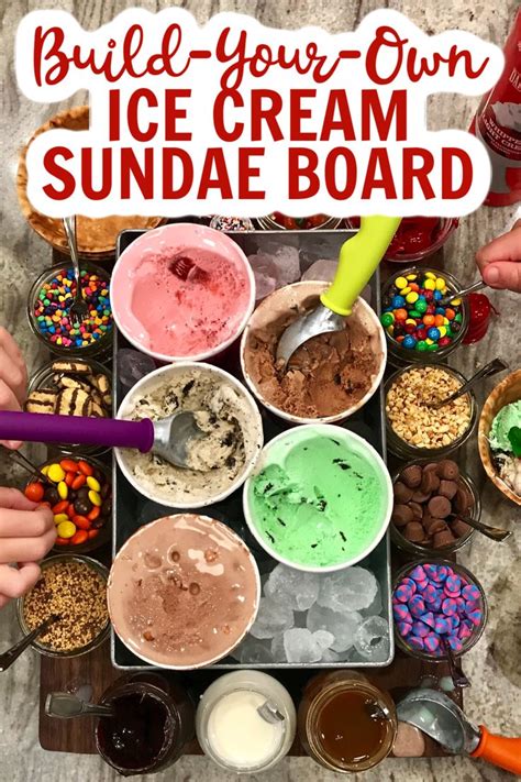 Build Your Own Ice Cream Sundae Board Easy Ice Cream Recipe Homemade
