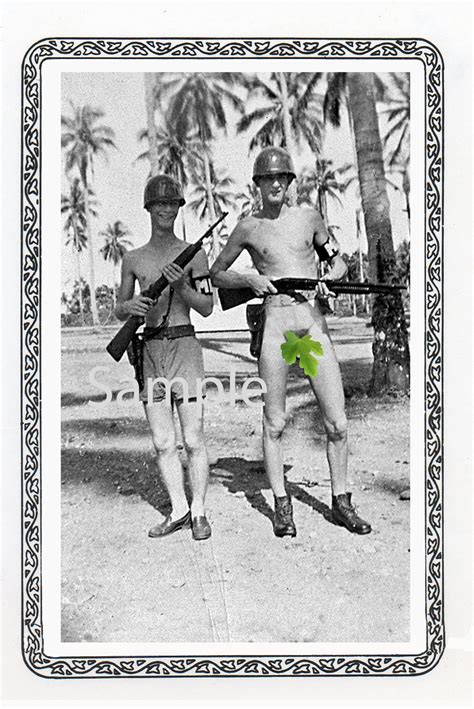 Vintage 1940 S Photo Reprint Of Two Nude Wwii Soldiers In South Pacific Gay Interest 56 Etsy