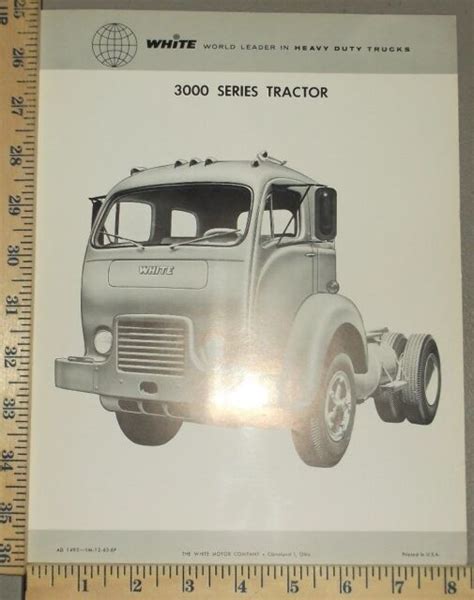 1963 White Truck Brochure Card Ebay