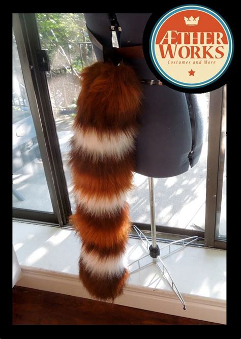Furry Red Panda Fursuit Tail Long Lemur Costume Custom Etsy