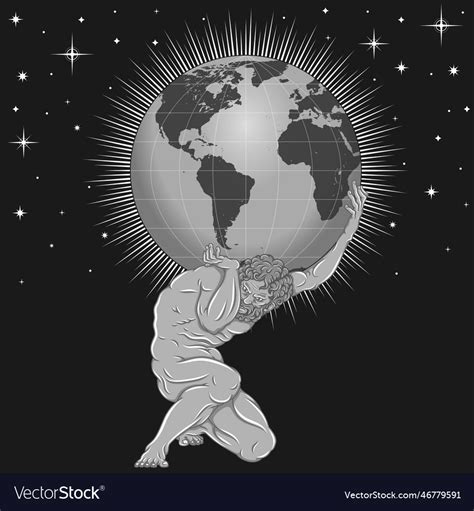 Atlas Holding The Earth Royalty Free Vector Image