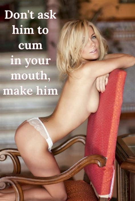Blonde Sissy Caption Make Him Cum In Your Mouth Play Big Dick Inside