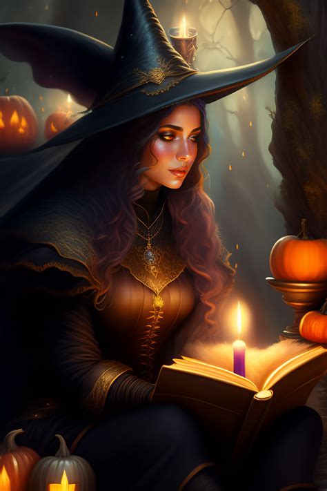 lexica a beautiful witch sitting on the floor reading a book fantasy art black witch hat