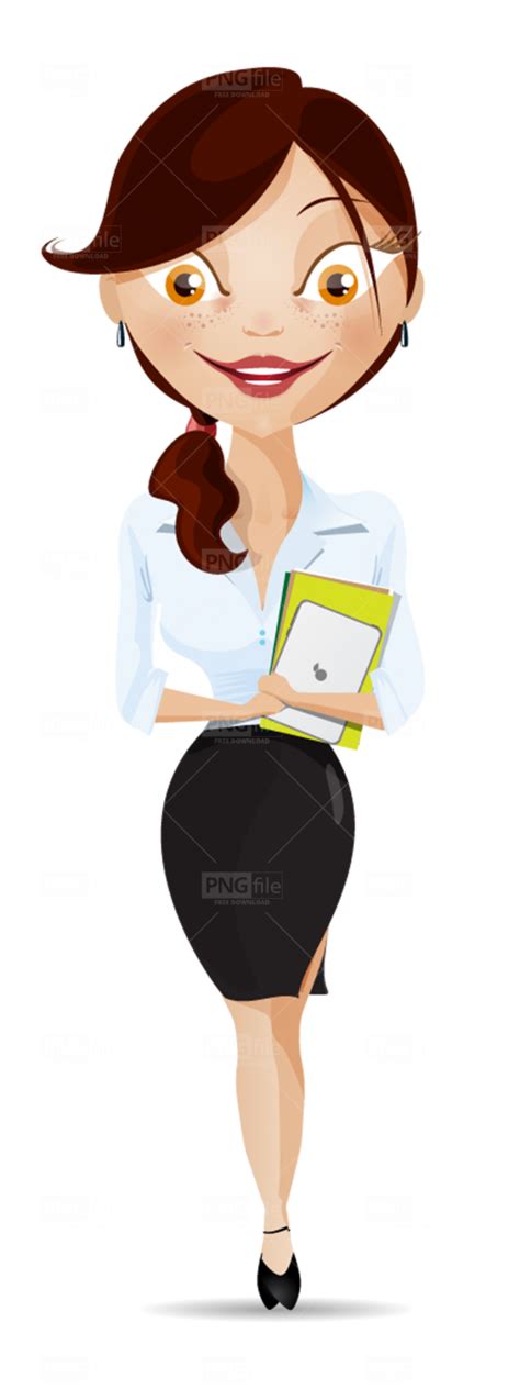 Happy Teacher Female Cartoon Character Png Photo 488