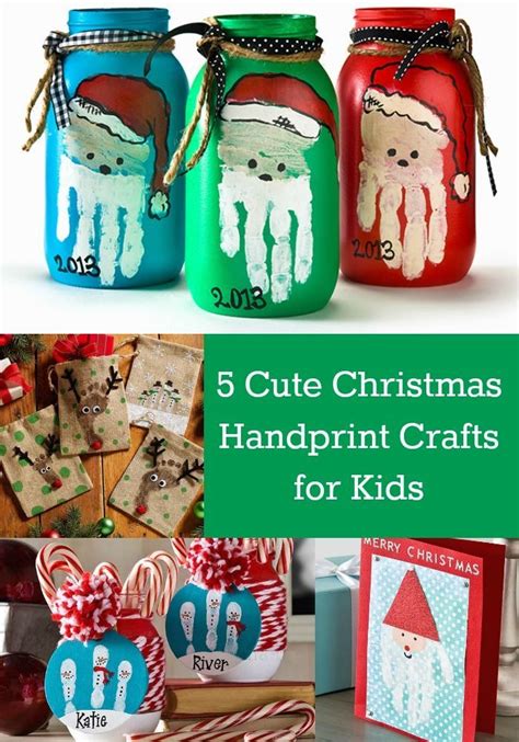 5 Cute Christmas Handprint Crafts For Kids Fun Things
