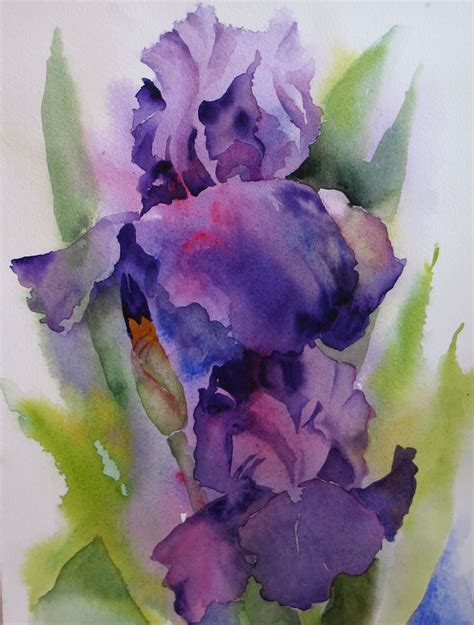 Nels Everyday Painting Loose Iris Watercolor 3 Sold