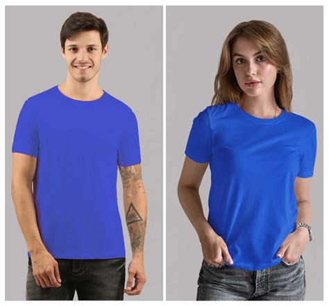 Royal Blue Plain T Shirt For Men And Women Jopokart