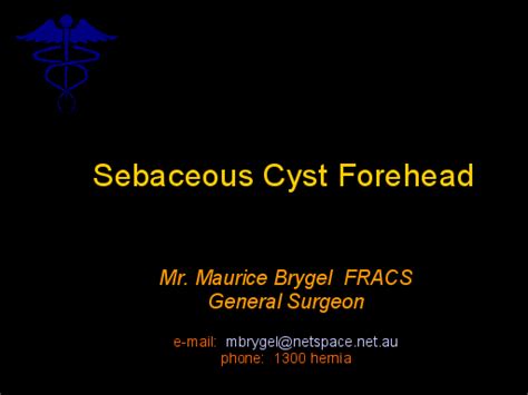 Sebaceous Cyst Forehead