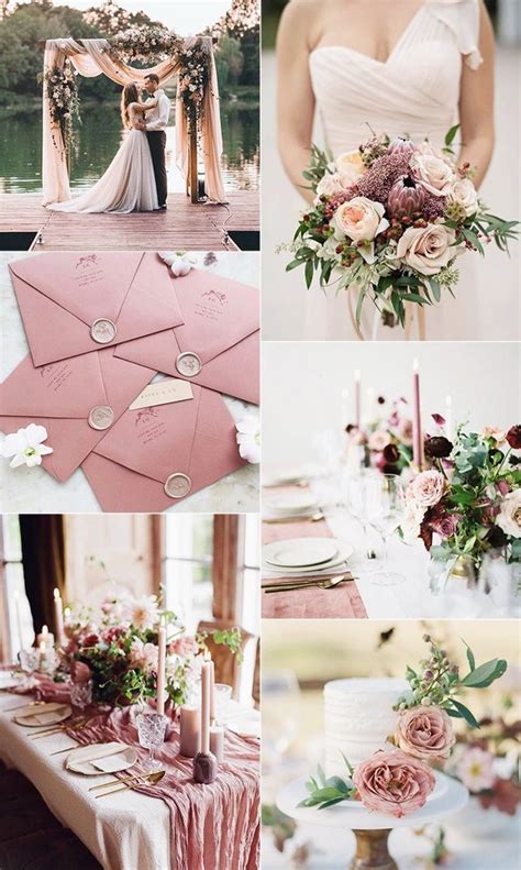 Romantic Dusty Rose Wedding Ideas Dustyrosewedding Dusty Rose Wedding Pink Wedding Colors