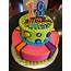 Neon Bright Birthday Cake  CakeCentralcom