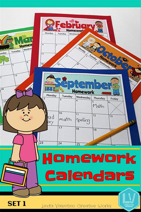 Back To School Homework Calendars 2022 2023 School Homework