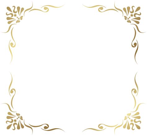 Picture Frame Clip Art Transparent Decorative Frame Border Png Image