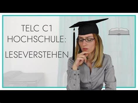 Zum vorberitung der prüfung schreibe ich jeden tag. telc Deutsch C1 Hochschule | Leseverstehen - YouTube in ...