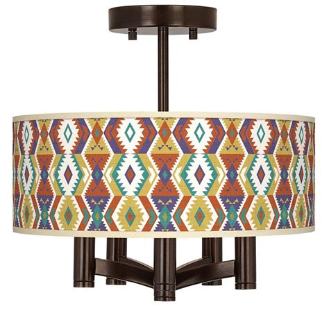Bohemian & eclectic ceiling lighting : Southwest Bohemian Ava 5-Light Bronze Ceiling Light - #55H15 | Lamps Plus