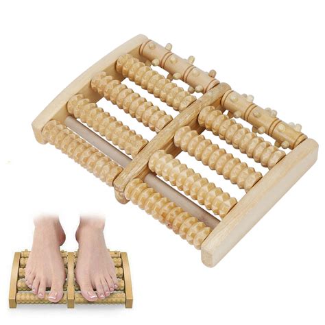Imountek Massage Foot Roller Dual Wooden Stress Relief Roller