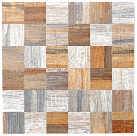 Das gemütliche flair von holz, kombiniert mit der pflegeleichtigkeit und robustheit der fliese. Mosaik Fliese selbstklebend Aluminium grau beige metall ...